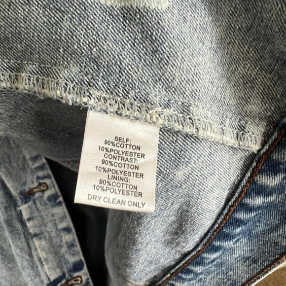 Veveret Denim Jacket Women's 2XL Pearl & Rhinestone Embellished Acid Wash Retro - Picture 9 of 11